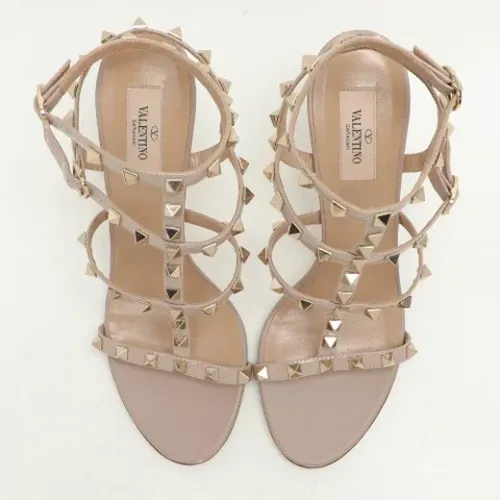 Pre-owned Leather sandals , female, Sizes: 6 1/2 UK - Valentino Vintage - Modalova