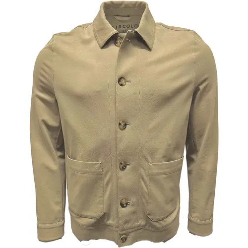 Washable Piquet Work Jacket, Sand , male, Sizes: 2XL, XL - Circolo 1901 - Modalova