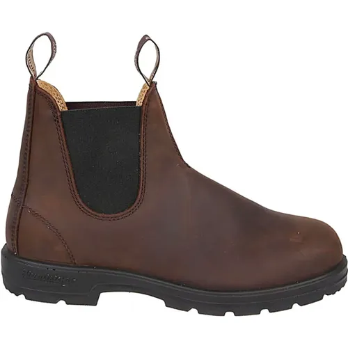 Braune Lederstiefel , Herren, Größe: 41 EU - Blundstone - Modalova