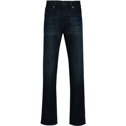 Blaue Denim Jeans Tapered Leg , Herren, Größe: W40 - 7 For All Mankind - Modalova