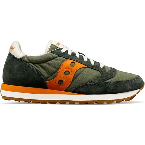 Green Sneakers with Stonewash Design , male, Sizes: 10 1/2 UK, 11 UK, 8 UK, 10 UK, 7 UK, 12 UK, 12 1/2 UK, 8 1/2 UK, 9 UK - Saucony - Modalova