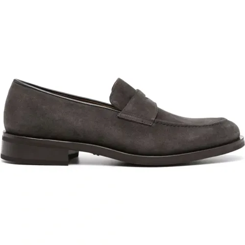 Suede Loafers, Leather Lining, Rubber Sole , male, Sizes: 8 1/2 UK, 7 1/2 UK, 10 UK - Fratelli Rossetti - Modalova