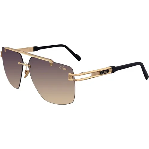 Gold Metal Sunglasses Brown Gradient Lenses , unisex, Sizes: 62 MM - Cazal - Modalova