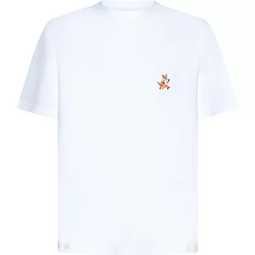 Stilvolle weiße T-Shirts und Polos , Herren, Größe: L - Maison Kitsuné - Modalova
