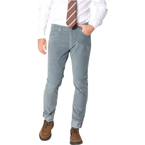 Slim Fit Jeans Hellblau , Herren, Größe: W38 - Mason's - Modalova