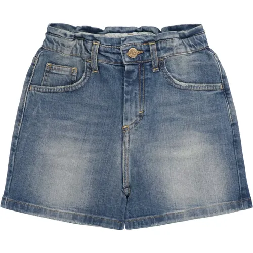 Denim Kontrastnähte Shorts 100% Baumwolle - Golden Goose - Modalova