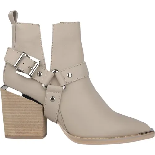 Stylish Leather Ankle Boots , female, Sizes: 5 UK, 4 UK - Alma en Pena - Modalova