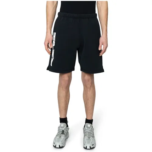 Schwarze und weiße Sweatshorts - Heron Preston - Modalova