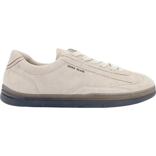 Sneakers with Leather Detail , male, Sizes: 7 UK, 8 UK, 9 UK, 10 UK, 6 UK - Stone Island - Modalova