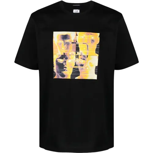 Metropolis Nero Print T-shirt , male, Sizes: XL, M - C.P. Company - Modalova