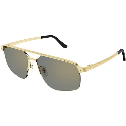 Elevate Your Style with Ct0385S-003 Sunglasses , unisex, Sizes: 60 MM - Cartier - Modalova