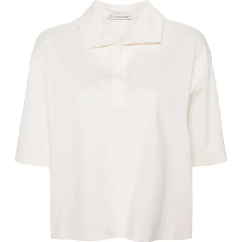 Oversized Cotton Polo Shirt , female, Sizes: XS, M - Moncler - Modalova