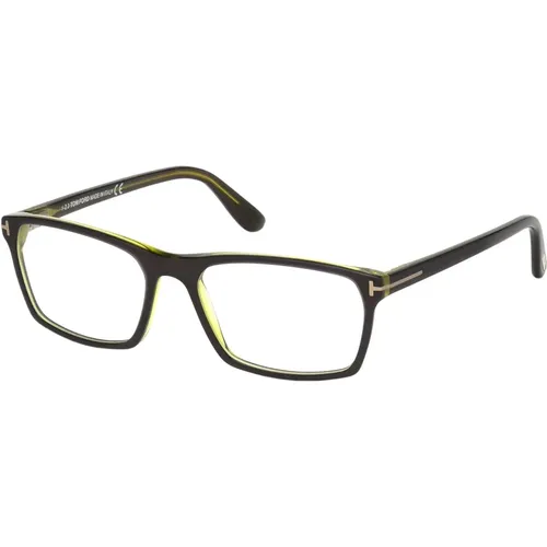 Dunkelgrüne Brillengestelle , Herren, Größe: 56 MM - Tom Ford - Modalova