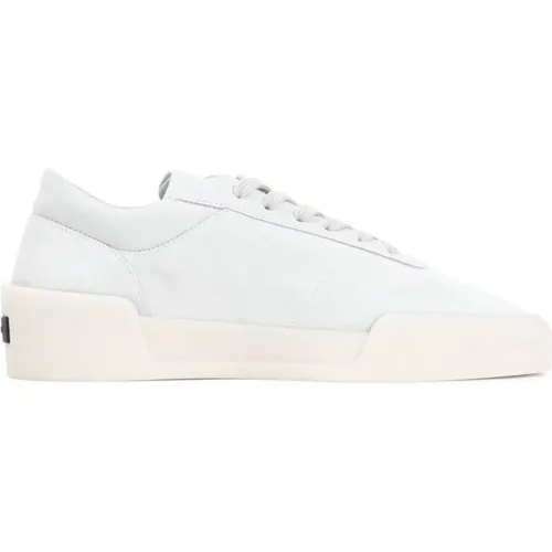 Graue Ledersneaker Aw24 Stil , Herren, Größe: 44 EU - Fear Of God - Modalova