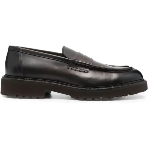 Leather Loafers with Rubber Sole , male, Sizes: 9 1/2 UK, 10 UK, 6 1/2 UK, 8 1/2 UK - Doucal's - Modalova