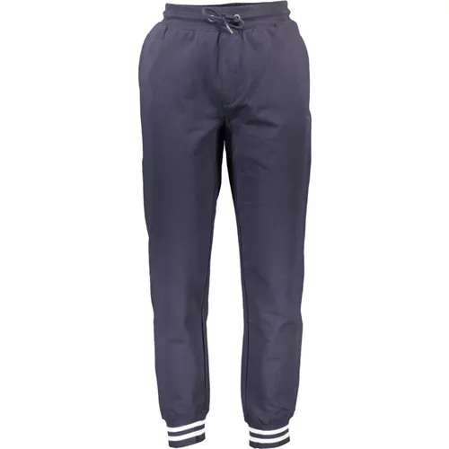 Blaue Baumwoll-Sport-Hose mit Kontrastdetails - Guess - Modalova