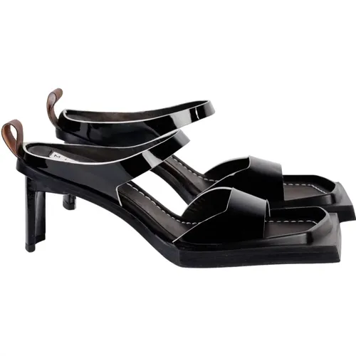Schwarze Sandalen aus Lackleder mit Doppelriemen - Miista - Modalova