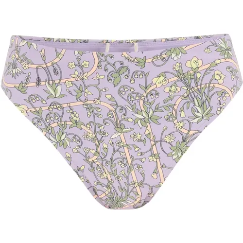 Blumige High-Waist Bikinihose , Damen, Größe: M - TORY BURCH - Modalova