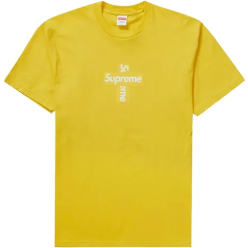 Limited Edition Cross Box Logo Tee , male, Sizes: S, L, M - Supreme - Modalova