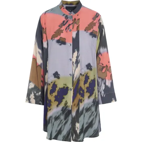 Haru Fsc Long Shirt Shadow Collage , female, Sizes: 2XL, XS - Bitte Kai Rand - Modalova