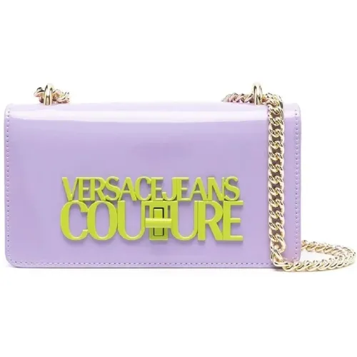 Lila Glänzende Schultertasche für Damen - Versace Jeans Couture - Modalova