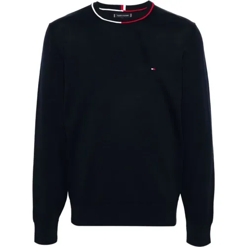 Crew Neck Knitwear Sweater , male, Sizes: L - Tommy Hilfiger - Modalova