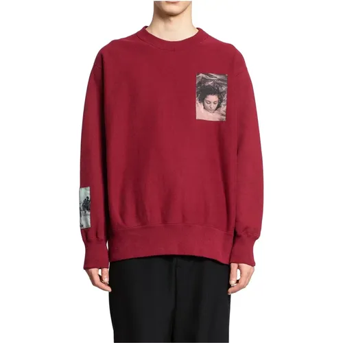 Dunkelroter Sweatshirt mit Twin Peaks Patches , Herren, Größe: XL - Undercover - Modalova