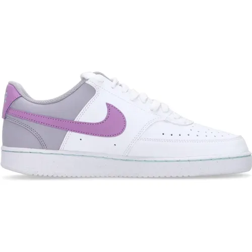 Niedriger Court Vision Sneaker Weiß/Fuchsia , Damen, Größe: 40 EU - Nike - Modalova