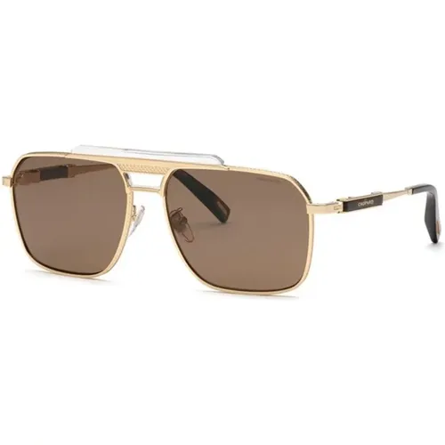 Rose Gold Sunglasses with Brown Lenses , male, Sizes: 62 MM - Chopard - Modalova