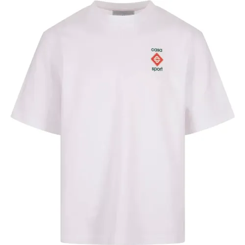 Diamant Monogramm T-shirt Weiß , Herren, Größe: L - Casablanca - Modalova