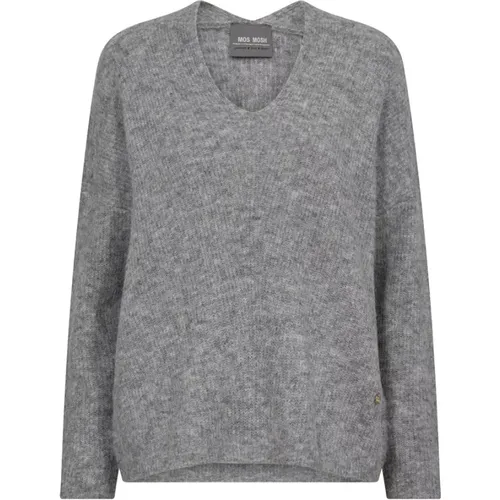 V-Ausschnitt Strickpullover , Damen, Größe: S - MOS MOSH - Modalova