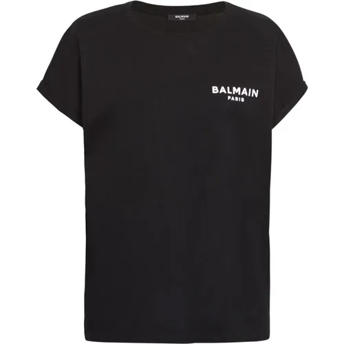 Beflocktes T-Shirt Balmain - Balmain - Modalova