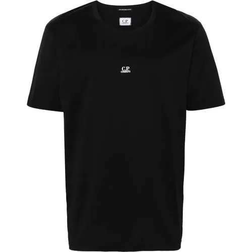 Logo Print Cotton T-Shirt , male, Sizes: XL, S, M - C.P. Company - Modalova