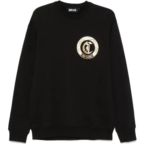 Schwarzer Sweatshirt Aw24 Herrenmode - Just Cavalli - Modalova