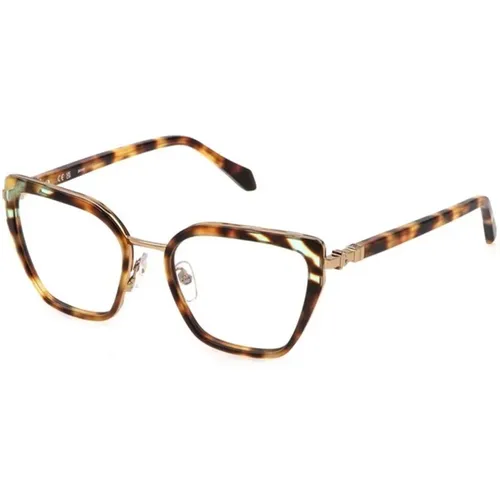 Braun/Grün Havana Brille , unisex, Größe: 53 MM - Just Cavalli - Modalova
