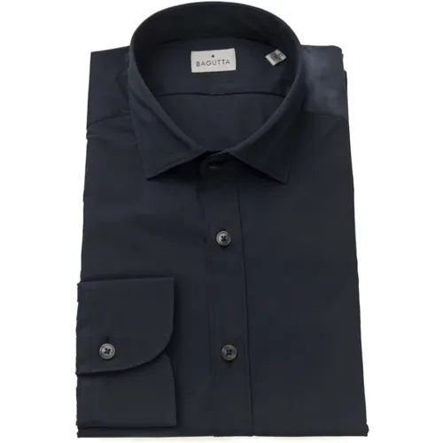 Elegantes Slim Fit Hemd mit Französischem Kragen , Herren, Größe: 4XL - Bagutta - Modalova