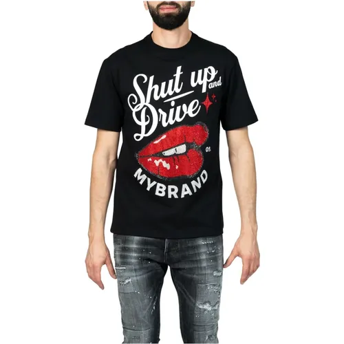 Schwarzes Drive Tee , Herren, Größe: S - My Brand - Modalova