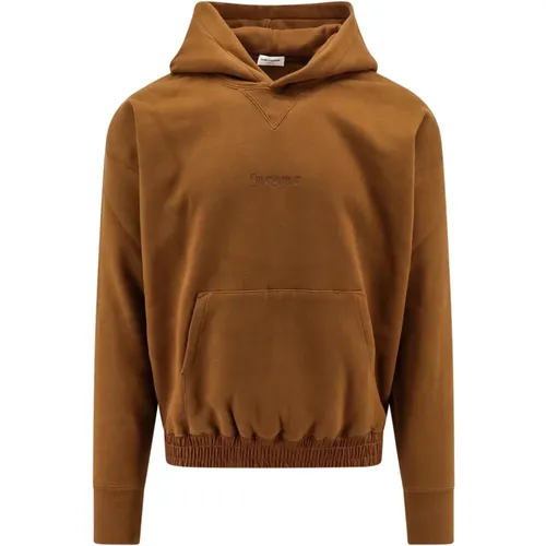 Cotton Hooded Sweatshirt , male, Sizes: S, L, XL, M - Saint Laurent - Modalova