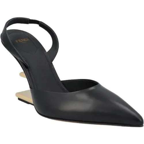 Leather heels , female, Sizes: 7 1/2 UK - Fendi - Modalova