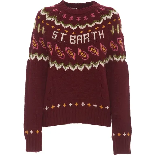 Multicolor Nordic Jacquard Crew-Neck Pullover - MC2 Saint Barth - Modalova