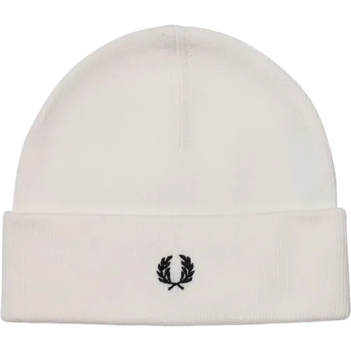 Wool Logo Beanie , male, Sizes: ONE SIZE - Fred Perry - Modalova