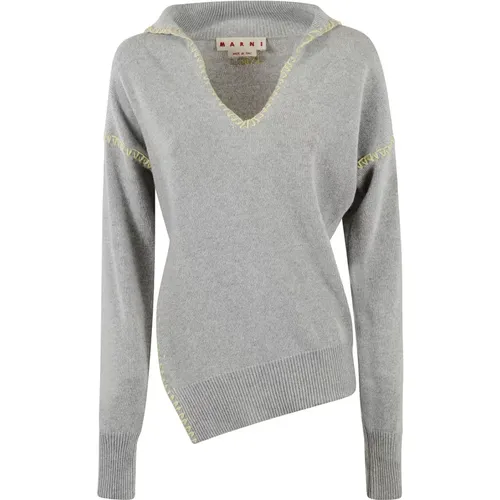 Stylish V-Neck Sweater , female, Sizes: XS, S - Marni - Modalova