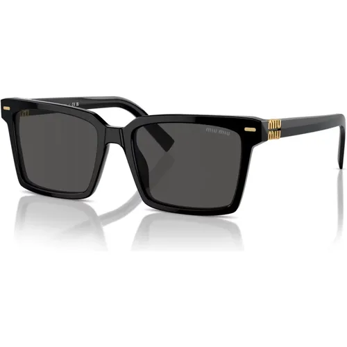 Dark Grey Sunglasses SMU 13Zs , female, Sizes: 55 MM - Miu Miu - Modalova