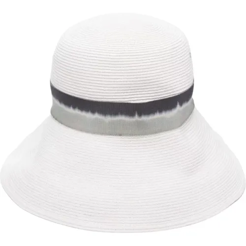 Weiße Geflochtene Band Hut , Damen, Größe: 58 CM - Emporio Armani - Modalova