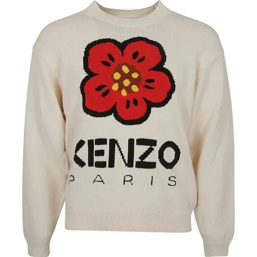 Beige Flower Jumper Pullover Kenzo - Kenzo - Modalova