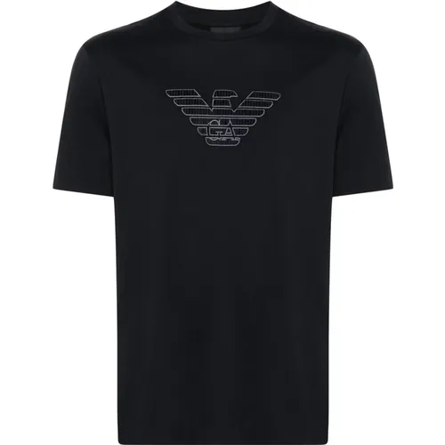 Stilvolle T-Shirts und Polos mit Logo-Stickerei , Herren, Größe: 2XL - Emporio Armani - Modalova