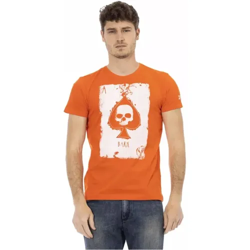 Stylisches Baumwoll-T-Shirt für Herren , Herren, Größe: 2XL - Trussardi - Modalova