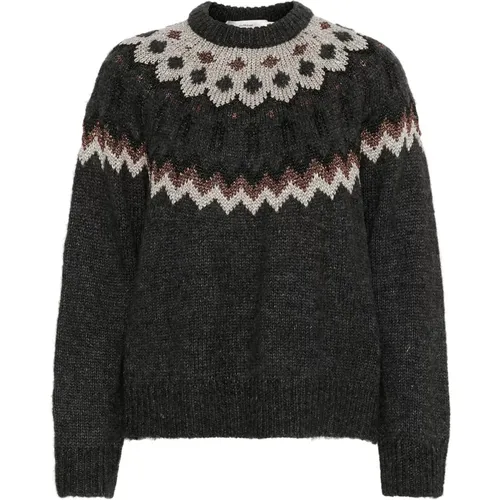 Fair Isle Pullover Dunkelgrau - InWear - Modalova