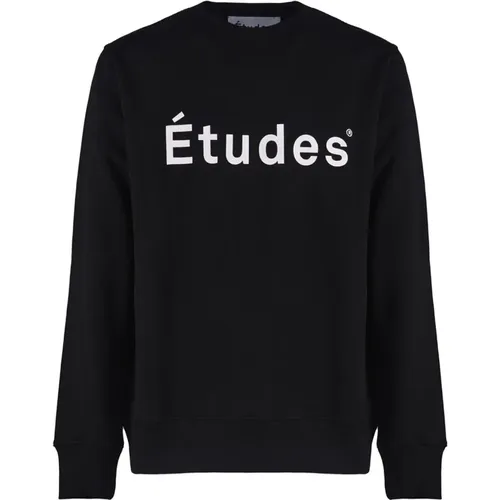 Cotton Sweatshirt with Logo Print , male, Sizes: S, M - Études - Modalova
