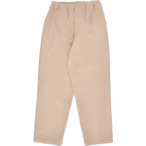 Twill Pant Long Trousers Cream , male, Sizes: XS, L - Obey - Modalova